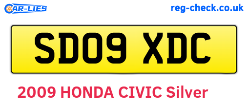 SD09XDC are the vehicle registration plates.