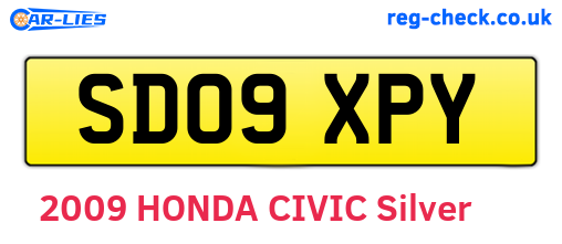 SD09XPY are the vehicle registration plates.
