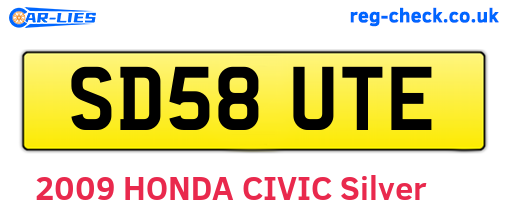 SD58UTE are the vehicle registration plates.