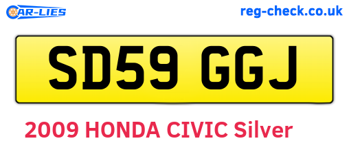 SD59GGJ are the vehicle registration plates.