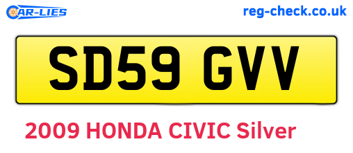 SD59GVV are the vehicle registration plates.