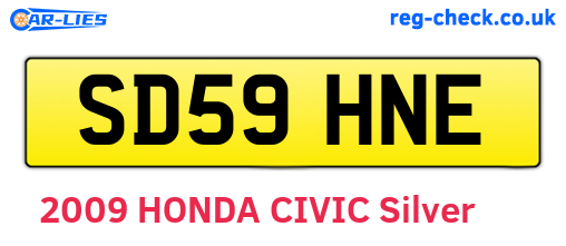 SD59HNE are the vehicle registration plates.