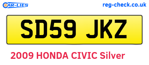 SD59JKZ are the vehicle registration plates.