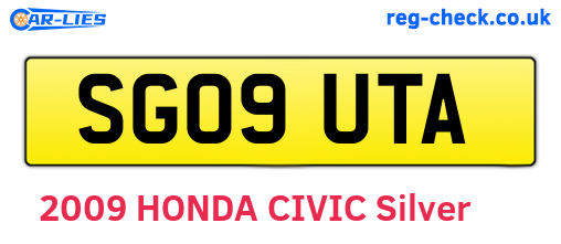 SG09UTA are the vehicle registration plates.