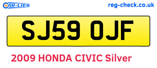 SJ59OJF are the vehicle registration plates.