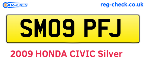 SM09PFJ are the vehicle registration plates.