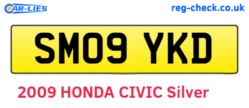 SM09YKD are the vehicle registration plates.