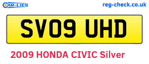 SV09UHD are the vehicle registration plates.