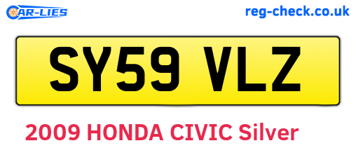 SY59VLZ are the vehicle registration plates.