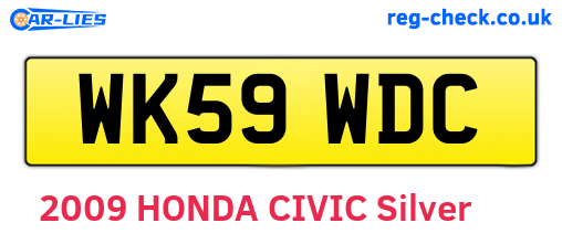 WK59WDC are the vehicle registration plates.