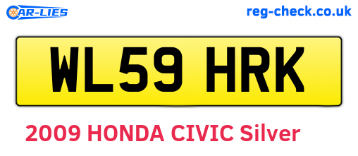 WL59HRK are the vehicle registration plates.