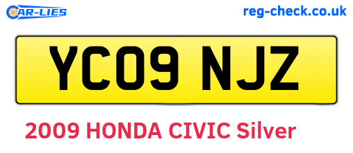 YC09NJZ are the vehicle registration plates.