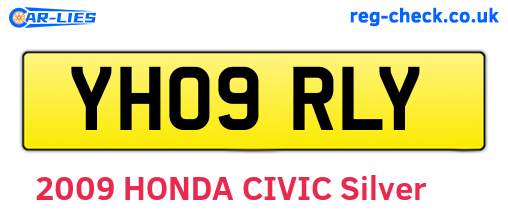 YH09RLY are the vehicle registration plates.
