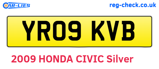 YR09KVB are the vehicle registration plates.