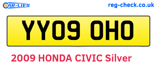 YY09OHO are the vehicle registration plates.