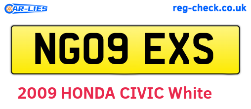 NG09EXS are the vehicle registration plates.