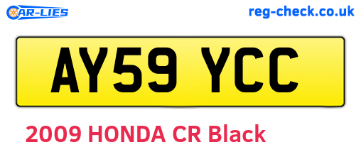 AY59YCC are the vehicle registration plates.