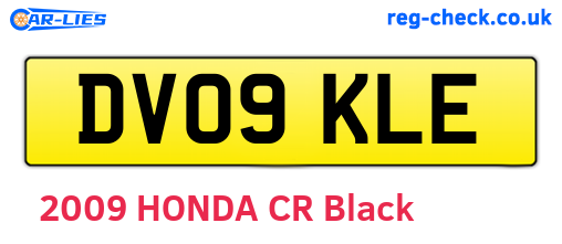 DV09KLE are the vehicle registration plates.