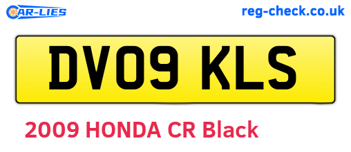 DV09KLS are the vehicle registration plates.