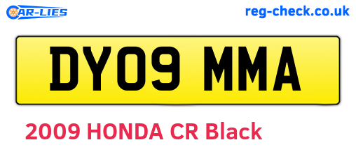 DY09MMA are the vehicle registration plates.