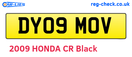 DY09MOV are the vehicle registration plates.