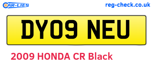 DY09NEU are the vehicle registration plates.
