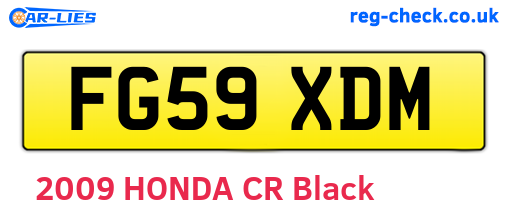 FG59XDM are the vehicle registration plates.