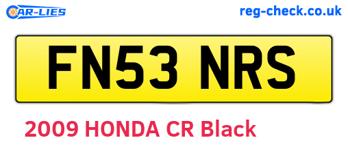 FN53NRS are the vehicle registration plates.