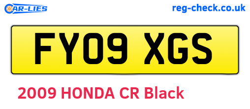 FY09XGS are the vehicle registration plates.