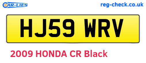 HJ59WRV are the vehicle registration plates.