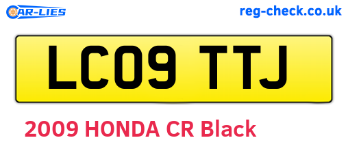 LC09TTJ are the vehicle registration plates.