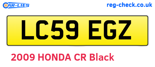 LC59EGZ are the vehicle registration plates.