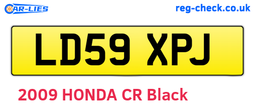LD59XPJ are the vehicle registration plates.