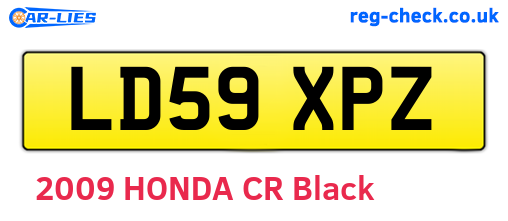 LD59XPZ are the vehicle registration plates.