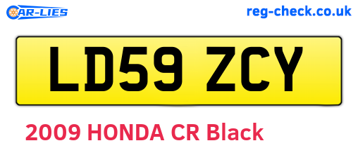 LD59ZCY are the vehicle registration plates.