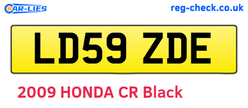 LD59ZDE are the vehicle registration plates.