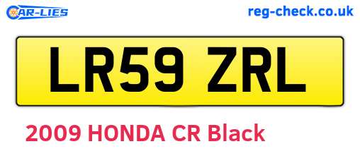 LR59ZRL are the vehicle registration plates.