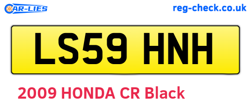 LS59HNH are the vehicle registration plates.