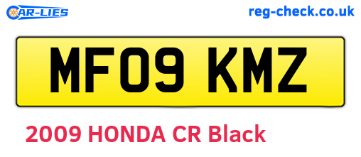MF09KMZ are the vehicle registration plates.