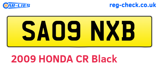 SA09NXB are the vehicle registration plates.