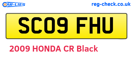 SC09FHU are the vehicle registration plates.
