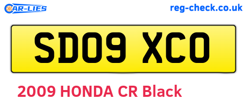 SD09XCO are the vehicle registration plates.