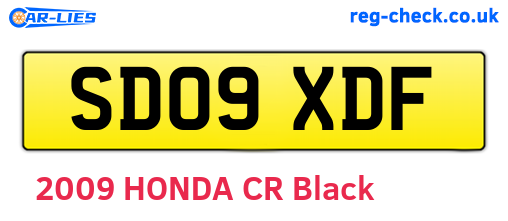 SD09XDF are the vehicle registration plates.