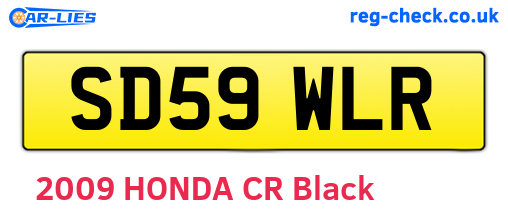 SD59WLR are the vehicle registration plates.