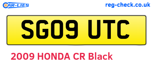 SG09UTC are the vehicle registration plates.