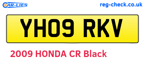 YH09RKV are the vehicle registration plates.