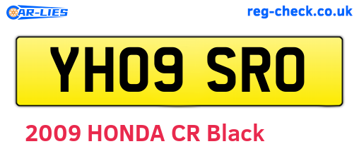 YH09SRO are the vehicle registration plates.