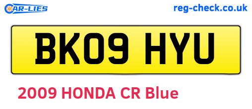 BK09HYU are the vehicle registration plates.