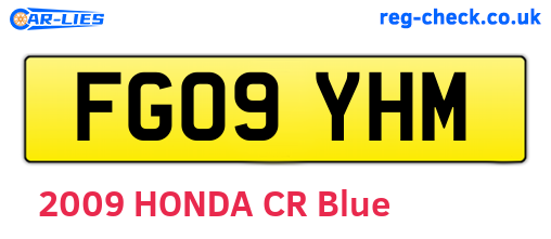 FG09YHM are the vehicle registration plates.