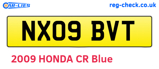 NX09BVT are the vehicle registration plates.